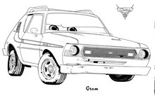 coloriage cars 2 grem